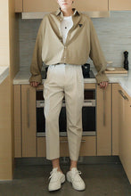 Load image into Gallery viewer, Sicilian men&#39;s casual spring pants men&#39;s Korean version of the trend of men&#39;s trousers nine points loose straight suit pants
