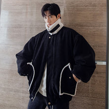 Load image into Gallery viewer, Sicilian men&#39;s winter new men&#39;s corduroy stand-up collar two sides wear warm loose handsome lamb wool coat 4489680897830 4489680897831

