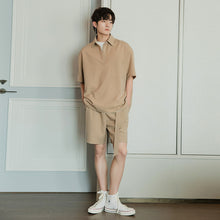 Load image into Gallery viewer, Sicilian men&#39;s summer short-sleeved shirt male Korean version of the trend handsome loose half-sleeved men&#39;s five-point sleeve shirt
