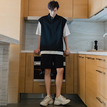 Load image into Gallery viewer, Sicilian men&#39;s summer thin sleeveless waistcoat vest shorts two-piece trend boys casual suit men
