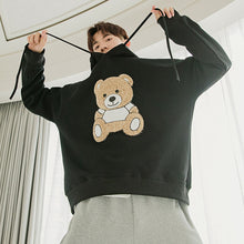 Load image into Gallery viewer, Sicilian men&#39;s autumn Korean style tops for boys loose casual embroidery white bear hooded sweater men&#39;s trend
