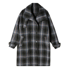 Load image into Gallery viewer, Sicilian men&#39;s mid-length plaid woolen coat Korean style trend men&#39;s loose woolen coat men
