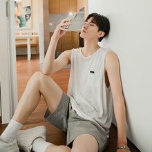 Load image into Gallery viewer, Sicilian men&#39;s clothing Hong Kong style summer thin waistcoat sleeveless t-shirt boys tide brand loose outer wear vest men trend
