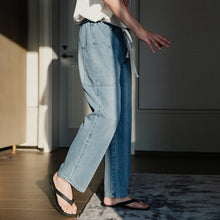 Load image into Gallery viewer, Sicilian Men&#39;s Spring Men&#39;s Casual Long Pants Men&#39;s Korean Trend Loose Straight Washed Blue Jeans
