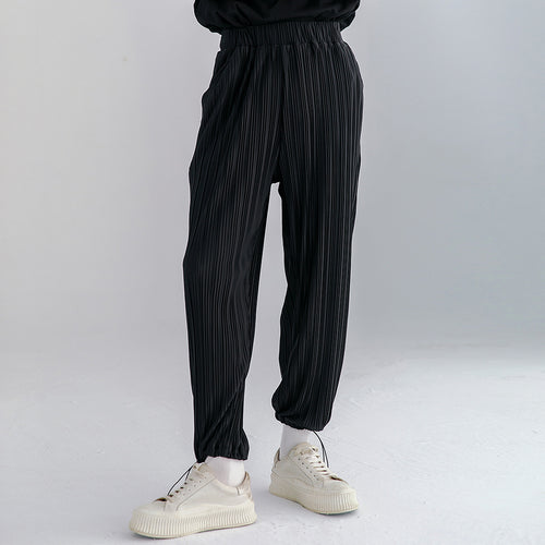 Sicilian men's 2021 new casual pants men's summer thin section youth wild handsome little feet pleated pants
