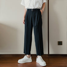 Load image into Gallery viewer, Sicilian men&#39;s casual pants men&#39;s trend loose straight-leg suit pants men&#39;s nine-point ice silk trousers
