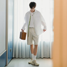 Load image into Gallery viewer, Sicilian Men&#39;s White Shirt Men&#39;s Korean Trend Loose Men&#39;s Thin Sunscreen Shirt Long Sleeve White Shirt Jacket
