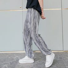 Load image into Gallery viewer, Sicilian men&#39;s striped pants 2021 new spring casual pants male Korean version of the trend loose wild wide-leg pants
