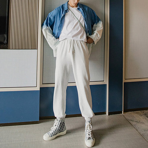 Sicilian men's autumn thin casual pants men's Korean version of the trend of men's nine-point loose straight leggings pants