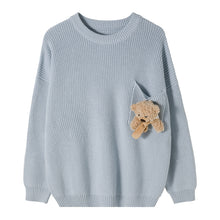 Load image into Gallery viewer, Sicilian men&#39;s autumn casual long-sleeved sweater men&#39;s loose Korean version of the trend of personality bear pullover sweater
