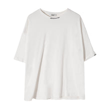 Load image into Gallery viewer, Sicilian men&#39;s summer white half-sleeved men&#39;s trend loose five-point sleeve men&#39;s embroidered Hong Kong style short-sleeved t-shirt

