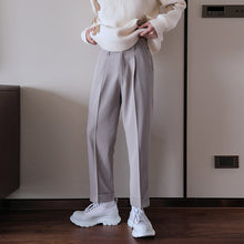 Load image into Gallery viewer, Sicilian men&#39;s black suit pants men&#39;s straight loose autumn and spring drape pants men&#39;s casual pants youth trousers
