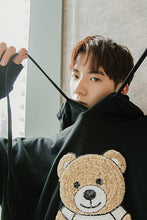 Load image into Gallery viewer, Sicilian men&#39;s autumn Korean style tops for boys loose casual embroidery white bear hooded sweater men&#39;s trend
