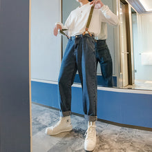 Load image into Gallery viewer, Sicilian Men&#39;s Spring Dark Blue Straight Overalls Men&#39;s Trendy Korean Fashion Casual Jeans Men&#39;s Loose
