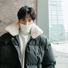 Load image into Gallery viewer, Sicilian men&#39;s winter new lamb velvet stand-up collar thick padded coat loose warm bread clothing trend men&#39;s jacket
