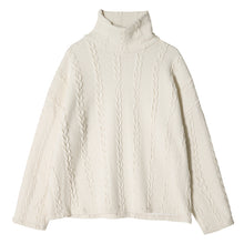 Load image into Gallery viewer, Sicilian men&#39;s autumn knitting loose thickening plus velvet wild twist turtleneck sweater male Korean trend
