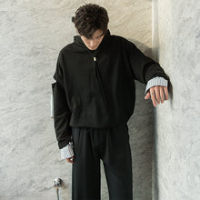 Load image into Gallery viewer, Sicilian men&#39;s spring Korean men&#39;s shirt loose lazy style stitching fake two-piece hooded sweater men&#39;s trend
