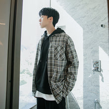 Load image into Gallery viewer, Sicilian Men&#39;s Spring New Loose Korean Trend Casual Pants Plaid Shirt Hooded Sweater Three-piece Set Men
