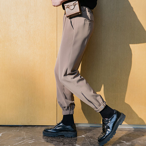 Sicilian men's loose pants, men's spring and autumn casual trend, all-match adolescent students, slits and ankle-length pants