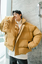 Load image into Gallery viewer, Sicilian men&#39;s bakery suit with cute bear scarf loose trend thickening stand collar jacket for men
