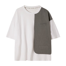 Load image into Gallery viewer, Sicilian men&#39;s summer Hong Kong style half-sleeved men&#39;s tide brand trend five-point sleeve loose boys stitching short-sleeved t-shirt
