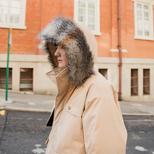 Load image into Gallery viewer, Sicilian men&#39;s loose fur collar hooded cotton-padded jacket Korean version of the trend of men&#39;s casual thickened jacket men winter
