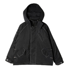 Load image into Gallery viewer, Sicilian men&#39;s open-line loose thick cotton-padded jacket Korean version of the trend of black hooded jacket men&#39;s autumn and winter
