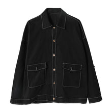 Load image into Gallery viewer, Sicily Men&#39;s 2020 New Spring Men&#39;s Thin Jacket Men&#39;s Korean Style Trend Loose Topline Black Jacket
