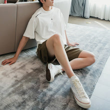 Load image into Gallery viewer, Sicilian men&#39;s summer white short-sleeved men&#39;s tide brand trend loose men&#39;s five-point sleeve Korean embroidered t-shirt
