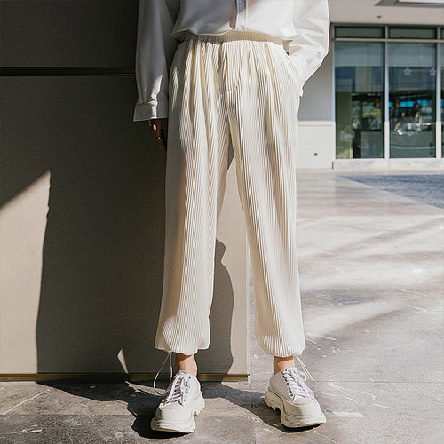 Sicilian men's spring nine-point casual pants men's Korean version of the trend of all-match pits loose loose feet sports pants