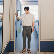 Load image into Gallery viewer, Sicilian men&#39;s summer casual pants men&#39;s Korean version of the trend of wide-leg trousers men&#39;s loose straight suit pants

