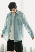 Load image into Gallery viewer, 【Limited Time Special】Ice silk shirt men&#39;s Korean style trend loose embroidered shirt men&#39;s summer ultra-thin sun protection shirt
