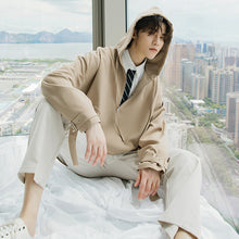 Load image into Gallery viewer, Sicilian men&#39;s autumn design shirt men&#39;s Korean style trend loose men&#39;s zipper hooded shirt jacket
