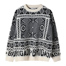 Load image into Gallery viewer, Sicilian men&#39;s winter new round neck sweater contrast jacquard retro style loose trend pullover sweater men
