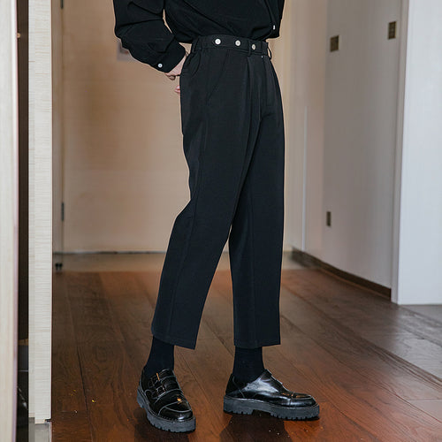 Sicilian men's spring new straight pants loose wild black casual trousers men's Korean version of the trend of nine-point pants