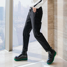 Load image into Gallery viewer, Sicilian men&#39;s winter new jeans Korean style trend plus fleece trousers loose wild casual trousers men
