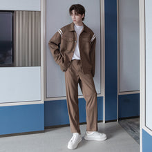 Load image into Gallery viewer, Sicilian men&#39;s fashion and handsome hit color baseball uniform jacket Japanese sports suit casual pants trend two-piece suit
