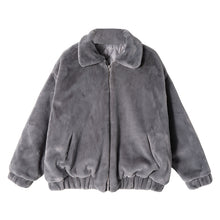 Load image into Gallery viewer, Sicilian men&#39;s temperament men&#39;s casual printing thickening plus velvet imitation rabbit fur jacket men&#39;s winter Korean trend
