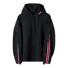 Load image into Gallery viewer, Sicilian men&#39;s winter new hooded sweater contrast color stitching trend loose college style men&#39;s breasted top
