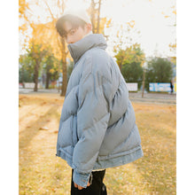 Load image into Gallery viewer, 【Spot quick delivery】Short bread jacket Korean version of the trend of men&#39;s loose cotton jacket men&#39;s winter
