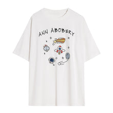 Load image into Gallery viewer, Sicilian men&#39;s letter printing short-sleeved T-shirt men&#39;s creative starry sky patch stickers casual summer new t-shirt
