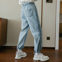 Load image into Gallery viewer, Sicilian Men&#39;s Spring New Jeans Men&#39;s Design Sense Breasted Drawstring Pants Trend Loose All-match Casual Pants
