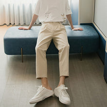 Load image into Gallery viewer, Sicilian men&#39;s summer straight casual pants men&#39;s Korean version of the trend of men&#39;s trousers loose nine-point suit pants
