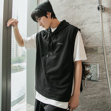 Load image into Gallery viewer, Sicilian men&#39;s bottoming vest vest men&#39;s hooded casual loose trend outer wear men&#39;s sleeveless waistcoat
