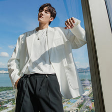 Load image into Gallery viewer, Sicilian men&#39;s autumn handsome white suit jacket male Korean style trendy handsome loose men&#39;s casual suit
