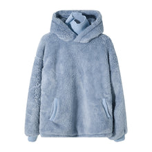 Load image into Gallery viewer, Sicilian men&#39;s thick lamb velvet hooded sweater trend loose fake two-piece high-necked shirt men
