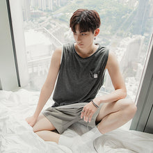 Load image into Gallery viewer, Sicilian men&#39;s clothing Hong Kong style summer thin waistcoat sleeveless t-shirt boys tide brand loose outer wear vest men trend
