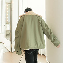 Load image into Gallery viewer, Sicilian men&#39;s thick lamb wool stand-up collar cotton-padded jacket Korean version of the trend of men&#39;s loose jacket men&#39;s tide autumn and winter
