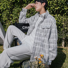 Load image into Gallery viewer, Sicilian men&#39;s spring small fragrance style shirt men&#39;s long-sleeved inch shirt trend loose shirt casual thin jacket
