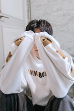 Load image into Gallery viewer, Sicilian Men&#39;s Spring Bear Flocking Long Sleeve Round Neck Sweater Boys Loose Trend All-match Design Top
